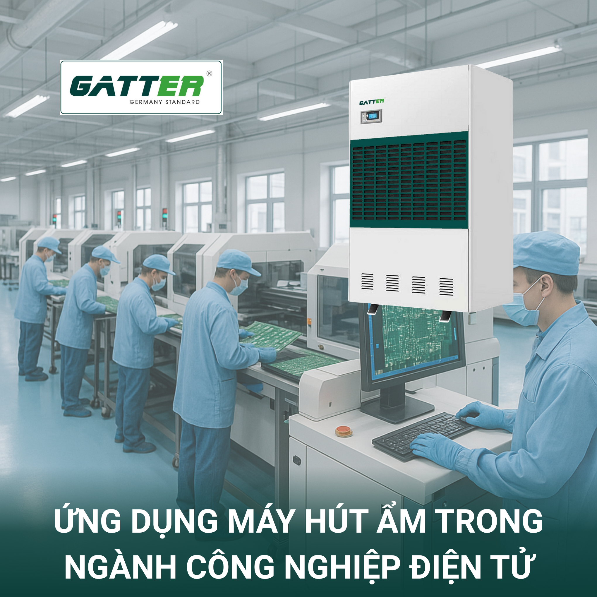 Ứng dụng máy hút ẩm trong ngành công nghiệp điện tử