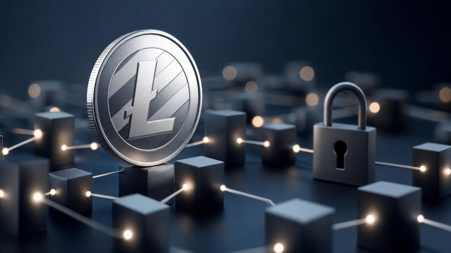 A Litecoin transaction moving from a wallet through blockchain confirmations to a completed LTC exchange order