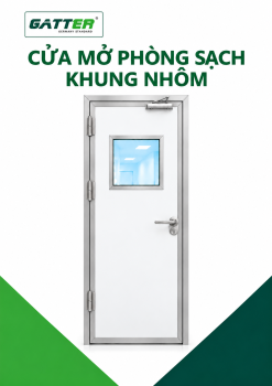Cửa phòng sạch khung nhôm GAT-HDC-AL-1022