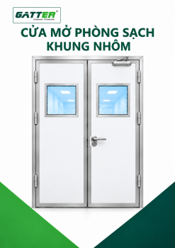 Cửa phòng sạch khung nhôm GAT-HDC-AL-1522